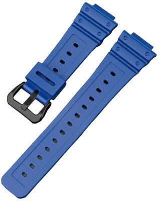 Remienok pro Casio G-Shock, silikónový, modrý, čierna spona (pro modely GA-2100/GA-2110, DW-5600, GW-6900)