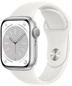 Apple Watch Series 8, GPS, 41mm Puzdro zo strieborného hliníka, športový remienok