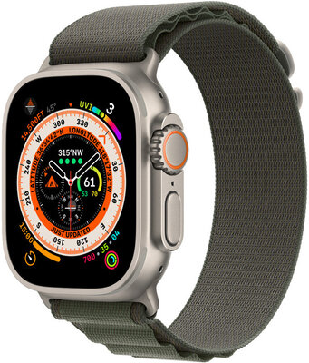 Apple Watch Ultra, GPS + Cellular, 49 mm so sivým remienkom "Alpine loop" (S)