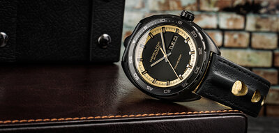 Hamilton American Classic Pan Europ Black & Gold Automatic H35425730 + NATO strap