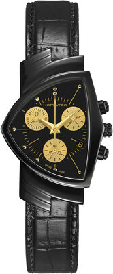 Hamilton Ventura Black & Gold Chrono Quartz H24402730