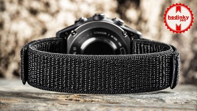 Nylonový remienok Ricardo Cortina 20mm, Black, prevliekací