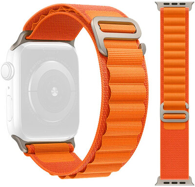 Remienok pro Apple Watch, textilný, oranžový (pro pouzdra 49/45/44mm)