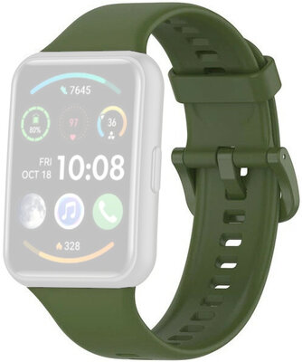 Remienok pre Huawei Watch Fit, silikónový, zelený + príslušenstvo na výmenu