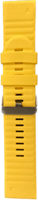 Remienok QuickFit 26mm, silikónový, žltý, temná spona (Garmin Fenix 7X/6X/5X, Tactix ai.)