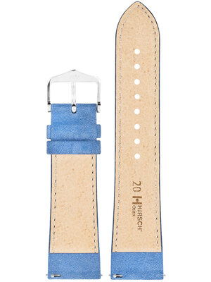 Svetlo modrý kožený remienok Hirsch Osiris Nubuk M 03433183-2 (Teľacina)