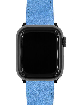 Svetlo modrý kožený remienok Hirsch Osiris Nubuk M 03433183-2 (Teľacina)