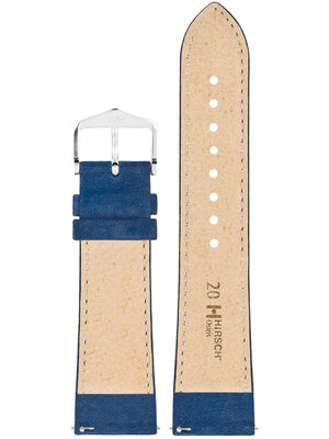 Tmavo modrý kožený remienok Hirsch Osiris Nubuk M 03433180-2 (Teľacina)