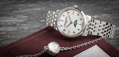 Frederique Constant Slimline Lady Quartz Moonphase FC-206MPWD1S6B