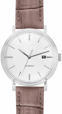 Šedohnedý kožený remienok Hirsch Duke L 01028037-1