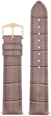 Šedohnedý kožený remienok Hirsch Duke S 01028337-1
