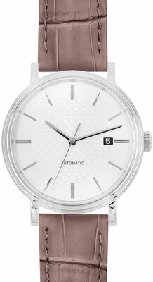 Šedohnedý kožený remienok Hirsch Duke S 01028337-1