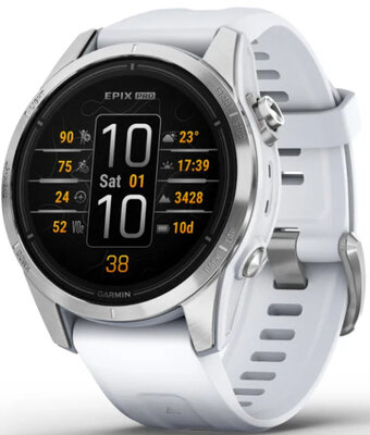 Garmin Epix Pro (Gen 2), 42mm, Silver, Whitestone band