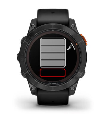 (SK) Garmin Fenix 7 Pro Solar, Slate Gray Stainless Steel, Black Band