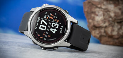 Garmin Fenix 7S Pro Solar, Silver Stainless Steel, Graphite Band