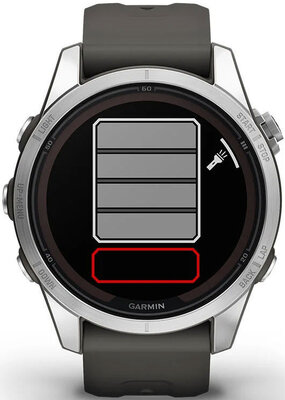 Garmin Fenix 7S Pro Solar, Silver Stainless Steel, Graphite Band