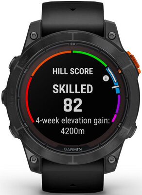 Garmin Fenix 7X Pro Solar, Slate Gray Stainless Steel, Black Band