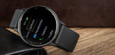 Garmin Venu 3 Slate / Black, Black Leather Band