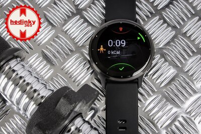 Garmin Venu 3 Slate / Black, Black Leather Band