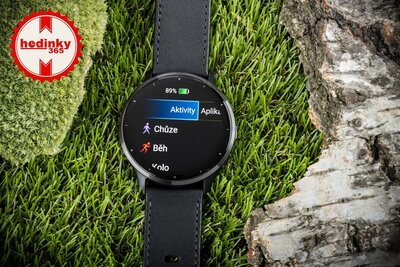 Garmin Venu 3 Slate / Black, Black Leather Band