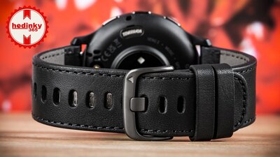 Garmin Venu 3 Slate / Black, Black Leather Band