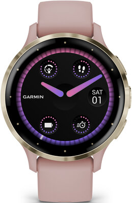 Garmin Venu 3S Cream Gold / Dust Rose, Silicone Band