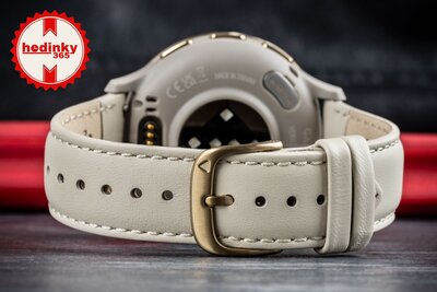 Garmin Venu 3S Cream Gold / French Gray Case, Sand Leather Band (+ náhradný remienok) (rozbalené)