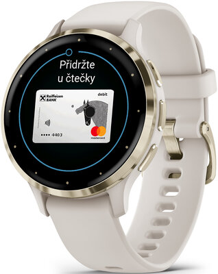 Garmin Venu 3S Cream Gold / Ivory, Silicone Band