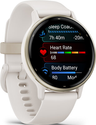 Garmin Vivoactive 5, Cream Gold/ Ivory, Silicone Band