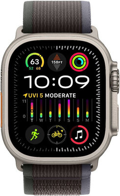 Apple Watch Ultra 2 GPS + Cellular, 49mm Titanium Case / Blue/Black Trail Loop-M/L
