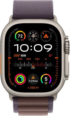 Apple Watch Ultra 2 GPS + Cellular, 49mm Titanium Case / Indigo Alpine Loop-Medium