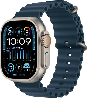 Apple Watch Ultra 2 GPS + Cellular, 49mm titánové puzdro s modrým oceánskym remienkom