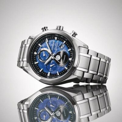 Citizen Športový Eco-Drive Rádiom riadený Tsuki-yomi Moonphase Super Titanium BY1010-81L