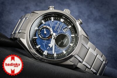 Citizen Športový Eco-Drive Rádiom riadený Tsuki-yomi Moonphase Super Titanium BY1010-81L