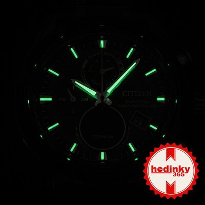 Citizen Športový Eco-Drive rádiom riadený Tsuki-yomi Moonphase Super Titanium BY1018-80E