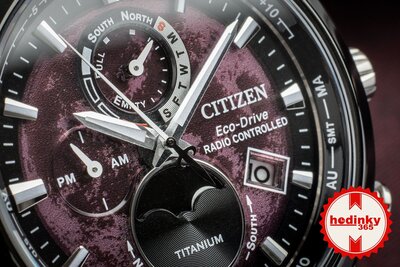 Citizen Športové Eco-Drive rádiom riadené Tsuki-yomi Moonphase Super Titanium BY1018-80X