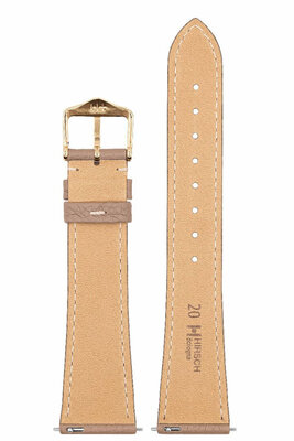 Šedý kožený remienok Hirsch Bologna L 01802037-1 (Telatina)