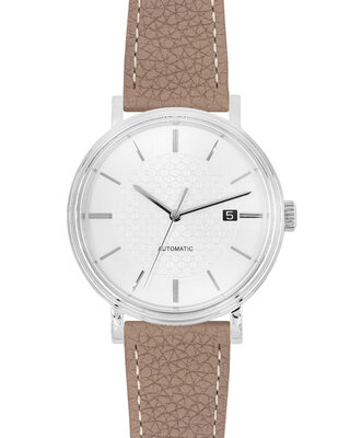 Šedý kožený remienok Hirsch Bologna M 01802137-1 (Telatina)