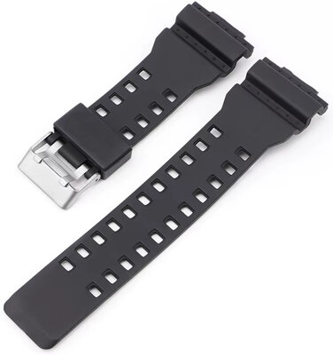 Plastový remienok Ricardo 16mm (pro Casio G-Shock GA-100, GA-110, GD-120, GLS-100), čierny V1