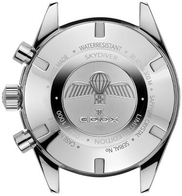 Edox SkyDiver Chronograph Quartz 10116-3-vidn Limited Edition 1000pcs ( + náhradný remienok )