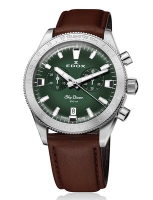Edox SkyDiver Chronograph Quartz 10116-3-vidn Limited Edition 1000pcs ( + náhradný remienok )