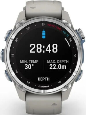 Garmin Descent Mk3 - 43 mm, strieborná/mlhovo šedá