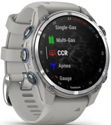 Garmin Descent Mk3 - 43 mm, strieborná/mlhovo šedá