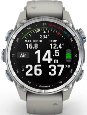Garmin Descent Mk3 - 43 mm, strieborná/mlhovo šedá