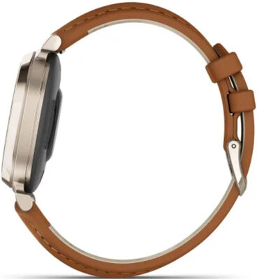 Garmin Lily 2 Classic Cream Gold/Tan Leather Band
