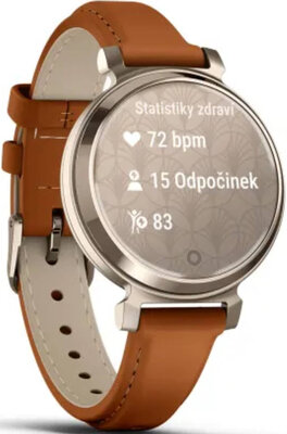 Garmin Lily 2 Classic Cream Gold/Tan Leather Band