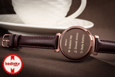Garmin Lily 2 Classic Dark Bronze / Mulberry Leather Band