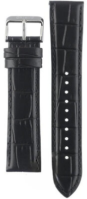 Čierny kožený remienok Orient UL00A012J0, strieborná pracka (pre model RA-AA0C)