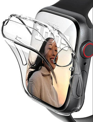 Ochranný kryt (pre Apple Watch 41mm), silikónový, priehľadný