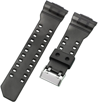 Plastový remienok Ricardo 16m pre Casio G-Shock GA-100, GA-110, GD-120, GLS-100), čierny, priehľadný